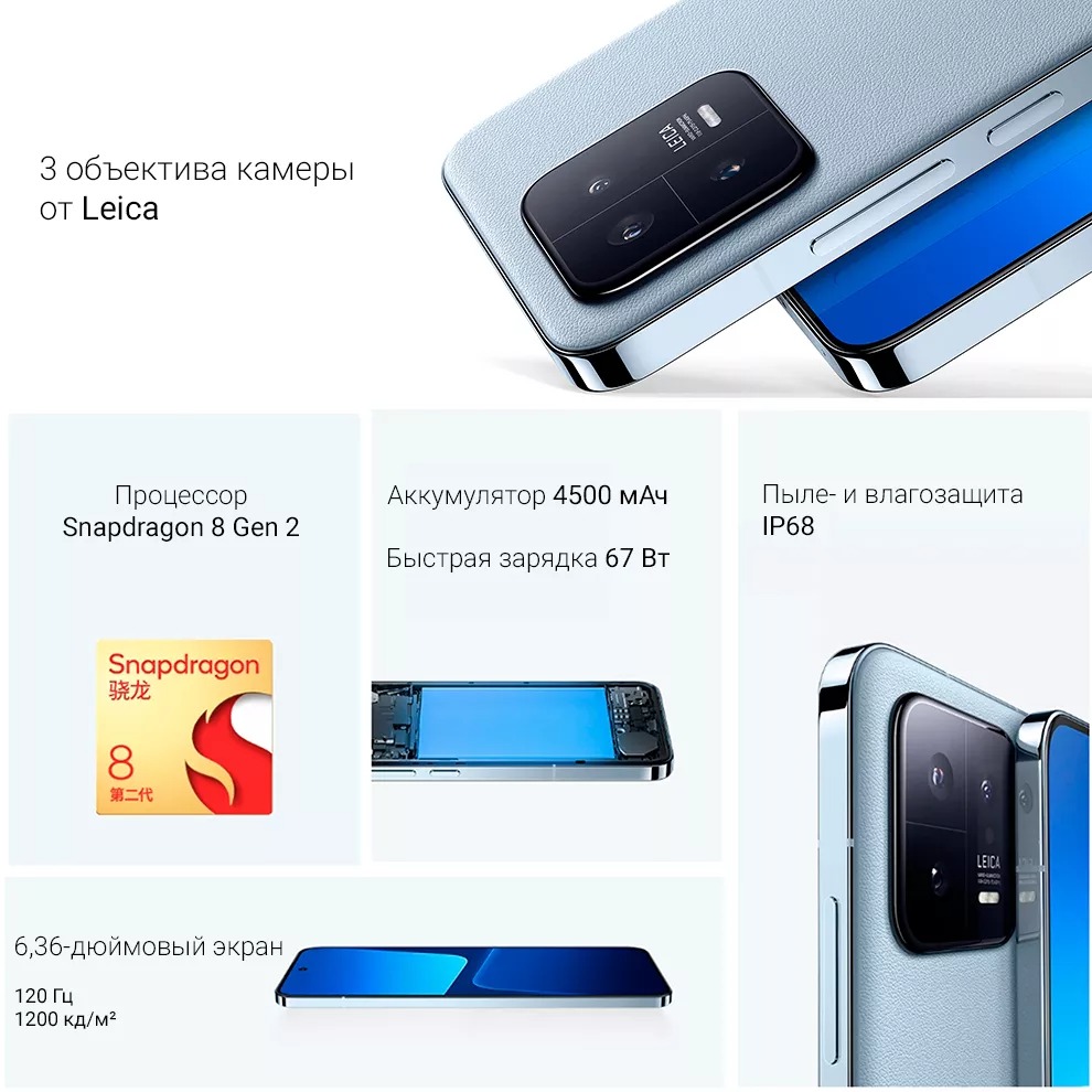 Xiaomi 13 12GB+256GB (синий / Mountain Blue)