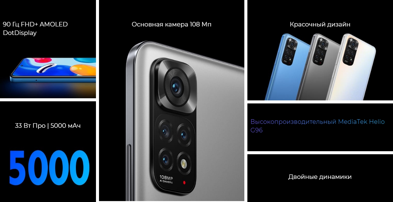 Xiaomi Redmi Note 11S 6+128GB (серый / Graphite Gray)